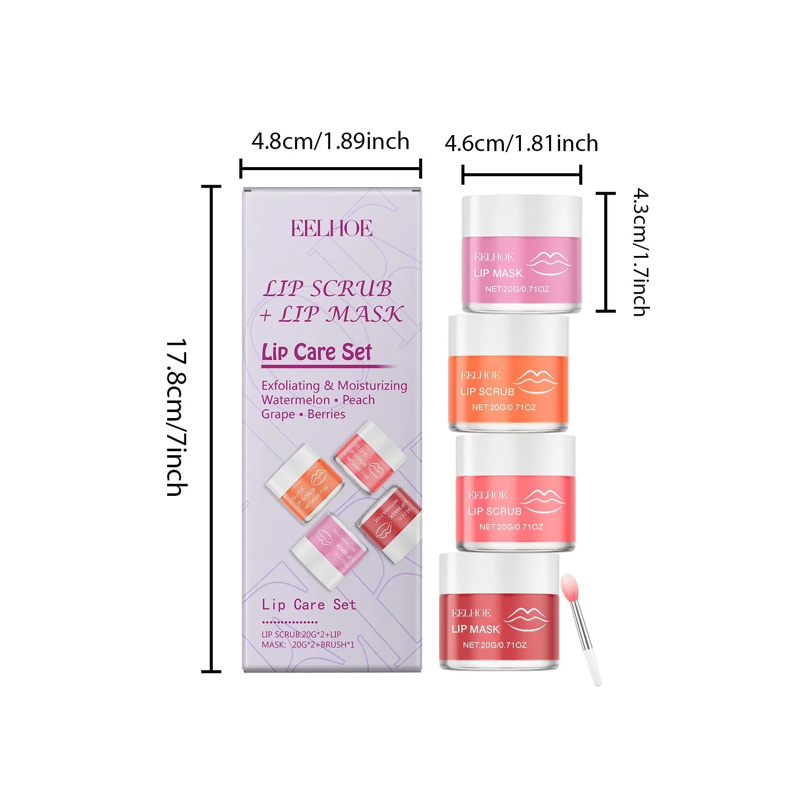 EELHOE Nourishing Lip Care Set Gentle Hydration Deep Moisturizing Anti Drying And Crack Nourishing Lips Soft And Gentle Lips