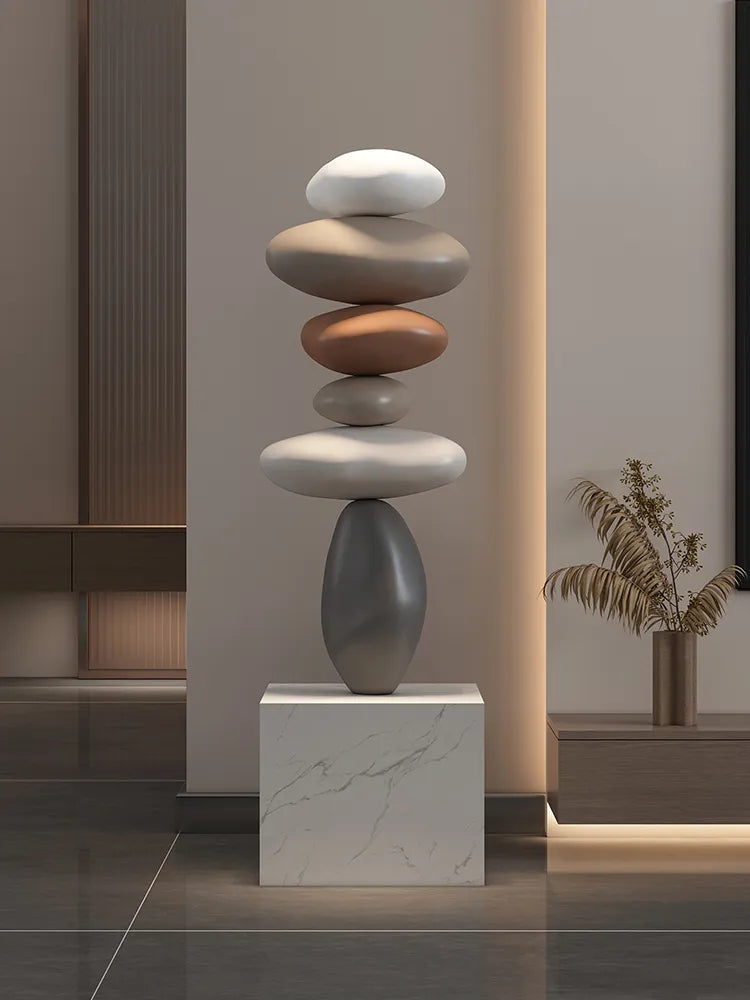 80CM Glowing Stone Creative Home Decor Large Feng Shui Stone Statue